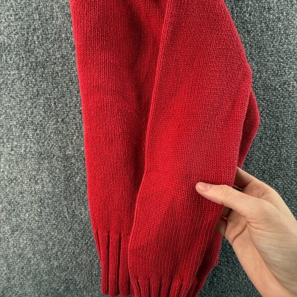 Ralph Lauren Polo Jeans Women Flag Sweater Medium Red Long Sleeve Knit Cotton - Picture 16 of 16